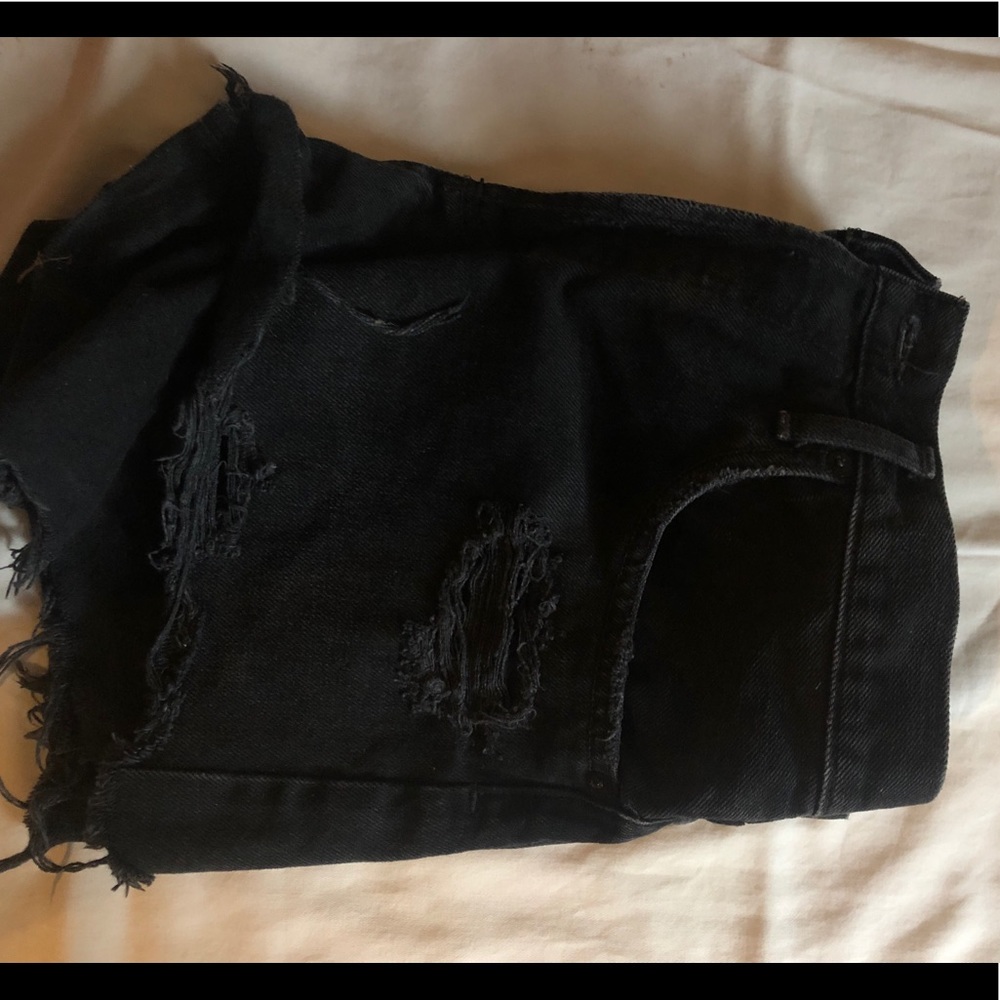 Black denim shorts - AGOLDE